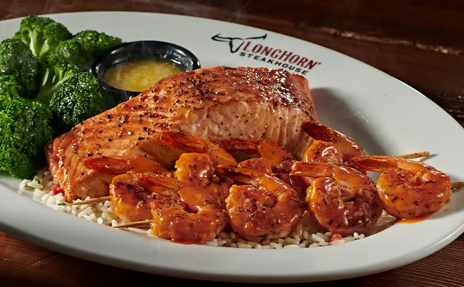 7 oz. LongHorn Salmon with 8 ct. Redrock Grilled Shrimp