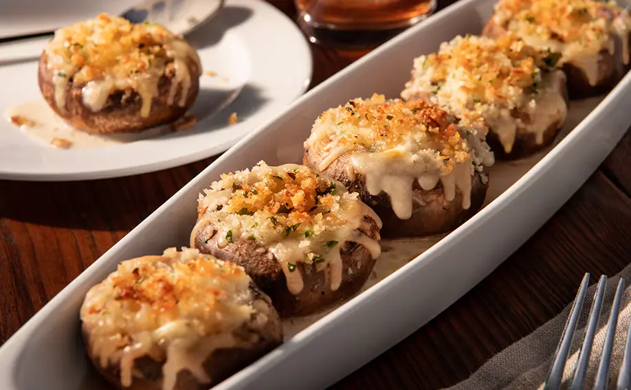 White Cheddar Stuffed Mushrooms