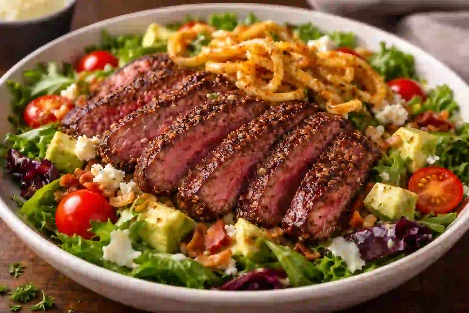 7-pepper steak salad upgrade