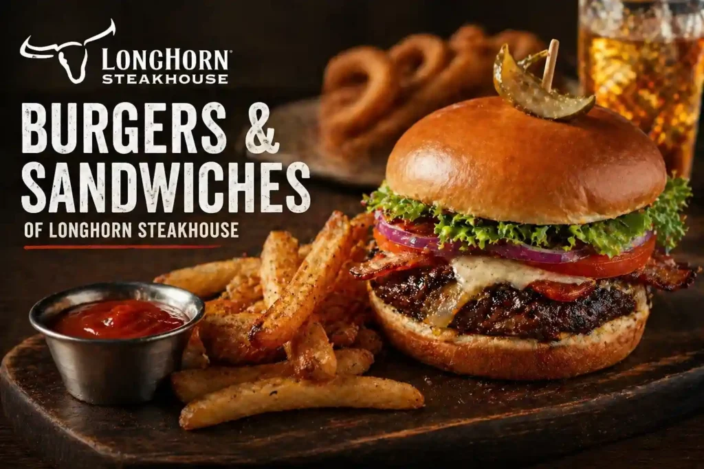 burgers and sandwiches of longhorn steakhouse