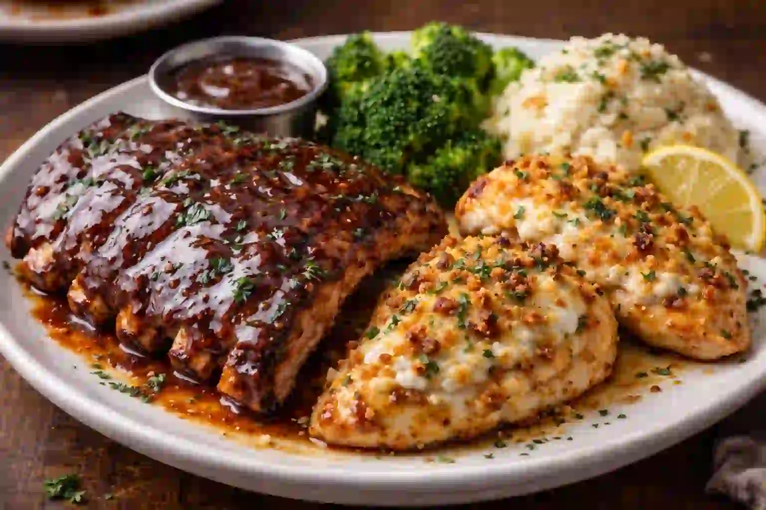 Half-Rack & Parm Chicken Duo