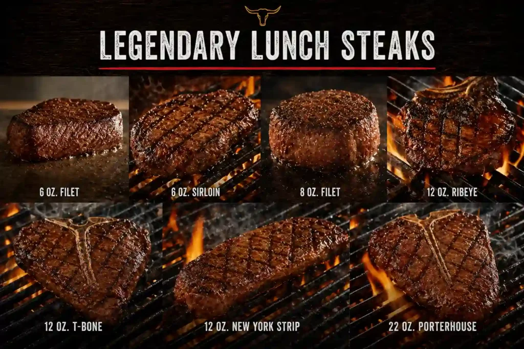longhorn lunch menu 17 legendary lunch steaks of longhorn steakhouse