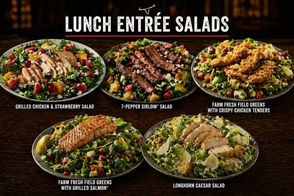 longhorn lunch menu 25 lunch entree salad of longhorn steakhouse